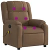 Image de vidaXL Fauteuil de massage inclinable Marron Tissu