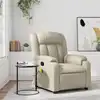 Image de vidaXL Fauteuil inclinable de massage Crème Similicuir