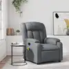 Image de vidaXL Fauteuil de massage inclinable Gris Similicuir