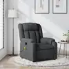 Image de vidaXL Fauteuil de massage inclinable Gris foncé Tissu