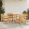 Image de vidaXL Chaises de jardin lot de 4 58x59x88 cm bois de teck solide