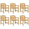 Image de vidaXL Lot de 6 Chaises de Jardin, Sièges de Terrasse, Chaises de Balcon, Meubles de Patio Jardinage Extérieur, Bois Massif de Teck