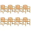 Image de vidaXL Tuinstoelen 8 st 58x59x88 cm massief teakhout
