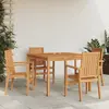 Image de vidaXL Ensemble à manger de jardin 5pcs Bois de teck massif