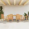 Image de vidaXL Ensemble à manger de jardin 7 pcs Bois de teck solide