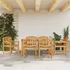 Image de vidaXL Ensemble à manger de jardin 7 pcs Bois de teck solide