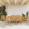 Image de vidaXL Ensemble à manger de jardin 7 pcs Bois de teck solide