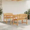 Image de vidaXL Ensemble à manger de jardin 3 pcs Bois de teck massif