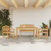 Image de vidaXL Ensemble à manger de jardin 4 pcs Bois de teck massif