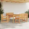 Image de vidaXL Ensemble à manger de jardin 5pcs Bois de teck massif