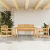 Image de vidaXL Ensemble à manger de jardin 4 pcs Bois de teck massif