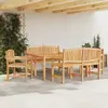 Image de vidaXL Ensemble à manger de jardin 5pcs Bois de teck massif
