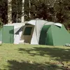 Image de vidaXL Tente familiale à dôme 12 personnes vert imperméable