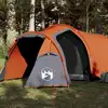 Image de vidaXL Tente de camping tunnel 3 personnes orange imperméable