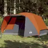 Image de vidaXL Tente de camping avec porche 4 personnes orange imperméable