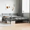 Image de vidaXL Cadre de lit métal sans matelas avec tête de lit noir 183x213cm
