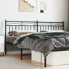 Image de vidaXL Tête de lit de remplacement métal noir 180 cm