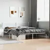 Image de vidaXL Cadre de lit métal sans matelas et tête de lit blanc 183x213 cm