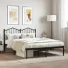 Image de vidaXL Cadre de lit métal sans matelas avec tête de lit noir 140x190cm