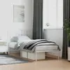 Image de vidaXL Cadre de lit métal sans matelas avec tête de lit blanc 90x190cm