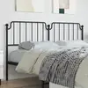 Image de vidaXL Tête de lit de remplacement métal noir 180 cm