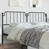 Image de vidaXL Tête de lit de remplacement métal noir 193 cm
