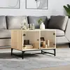 Image de vidaXL Table basse avec portes en verre chêne sonoma 68,5x50x50 cm