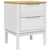 Image de vidaXL Table de chevet FLORO blanc 45x39x57 cm bois de pin massif
