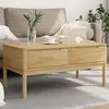 Image de vidaXL Table basse FLORO cire marron 99x55,5x45 cm bois massif de pin
