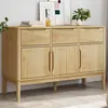 Image de vidaXL Buffet FLORO marron cire 114x43x74 cm bois massif de pin