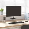 Image de vidaXL Support de moniteur blanc 100x20x8 cm verre trempé et métal