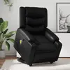 Image de vidaXL Fauteuil inclinable de massage Noir Similicuir