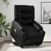 Image de vidaXL Fauteuil inclinable de massage électrique noir similicuir