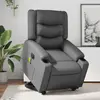 Image de vidaXL Fauteuil inclinable de massage électrique gris similicuir