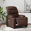 Image de vidaXL Fauteuil de massage inclinable électrique marron similicuir