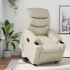 Image de vidaXL Fauteuil inclinable Crème Similicuir