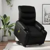 Image de vidaXL Fauteuil inclinable de massage Noir Similicuir