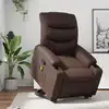 Image de vidaXL Fauteuil inclinable de massage Marron Similicuir