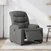 Image de vidaXL Fauteuil inclinable de massage électrique gris foncé tissu