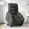 Image de vidaXL Fauteuil de massage inclinable Gris foncé Tissu