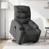 Image de vidaXL Fauteuil inclinable de massage électrique Gris foncé Tissu