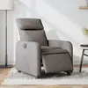 Image de vidaXL Fauteuil inclinable électrique Taupe Tissu