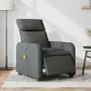 Image de vidaXL Fauteuil inclinable de massage électrique gris foncé tissu
