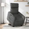 Image de vidaXL Fauteuil inclinable Gris foncé Tissu