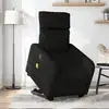 Image de vidaXL Fauteuil de massage inclinable Noir Tissu