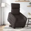Image de vidaXL Fauteuil inclinable électrique marron foncé tissu