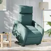 Image de vidaXL Fauteuil inclinable électrique vert foncé tissu