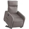 Image de vidaXL Fauteuil inclinable électrique taupe tissu