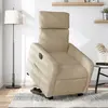 Image de vidaXL Fauteuil inclinable électrique crème tissu