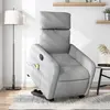 Image de vidaXL Fauteuil inclinable de massage électrique Gris clair Tissu